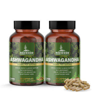 Organic Ashwagandha 2100 mg  80 Vegan Capsules Pure Organic 2PACK